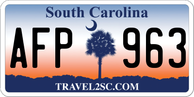 SC license plate AFP963