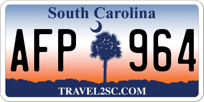 SC license plate AFP964