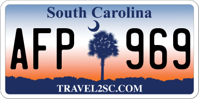 SC license plate AFP969