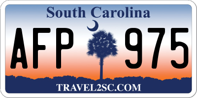 SC license plate AFP975