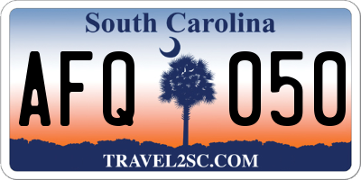 SC license plate AFQ050