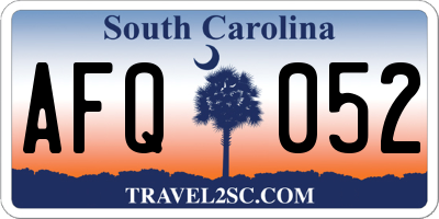 SC license plate AFQ052