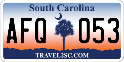 SC license plate AFQ053