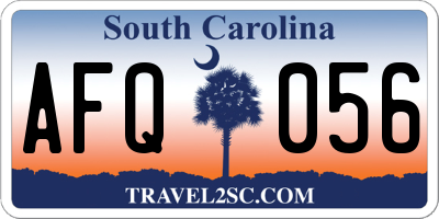SC license plate AFQ056