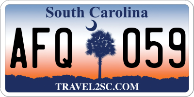 SC license plate AFQ059