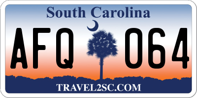 SC license plate AFQ064
