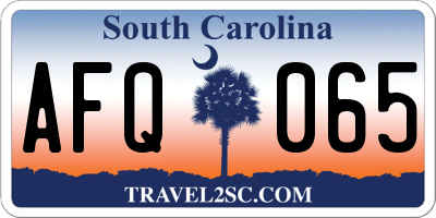 SC license plate AFQ065