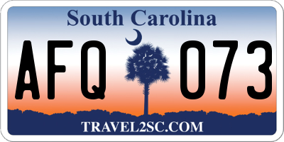 SC license plate AFQ073