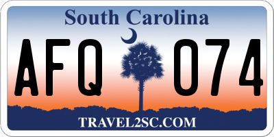 SC license plate AFQ074