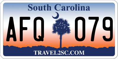 SC license plate AFQ079