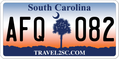 SC license plate AFQ082