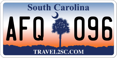 SC license plate AFQ096