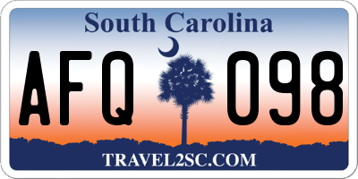 SC license plate AFQ098