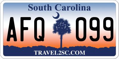 SC license plate AFQ099
