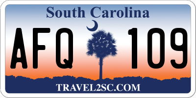 SC license plate AFQ109