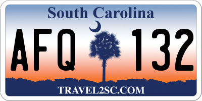 SC license plate AFQ132