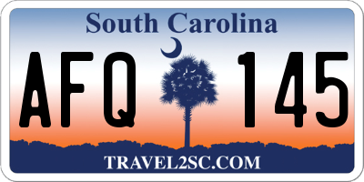 SC license plate AFQ145