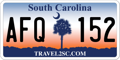 SC license plate AFQ152