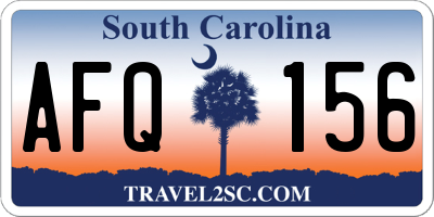 SC license plate AFQ156