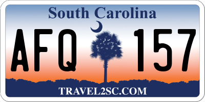 SC license plate AFQ157