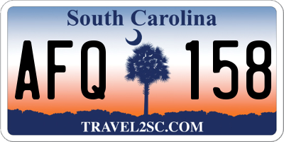 SC license plate AFQ158