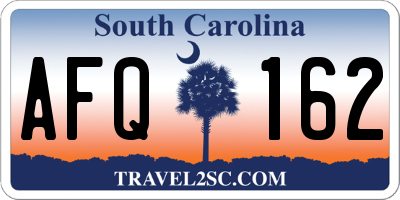 SC license plate AFQ162
