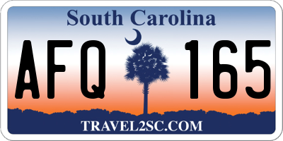 SC license plate AFQ165