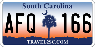 SC license plate AFQ166