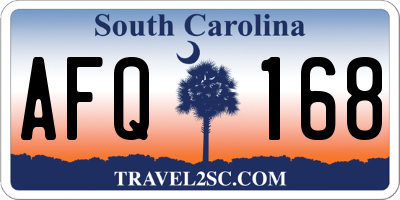 SC license plate AFQ168