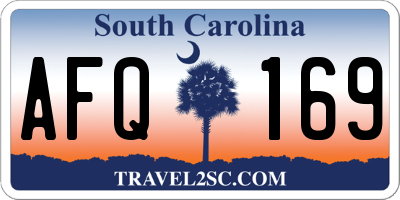 SC license plate AFQ169