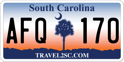 SC license plate AFQ170