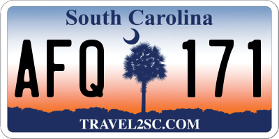 SC license plate AFQ171