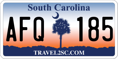 SC license plate AFQ185