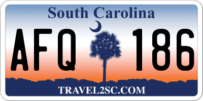 SC license plate AFQ186