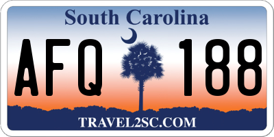 SC license plate AFQ188