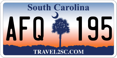 SC license plate AFQ195
