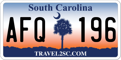 SC license plate AFQ196