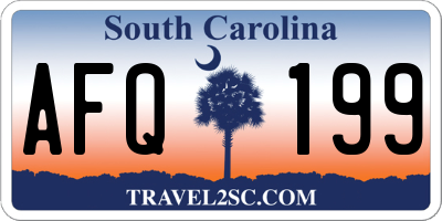 SC license plate AFQ199