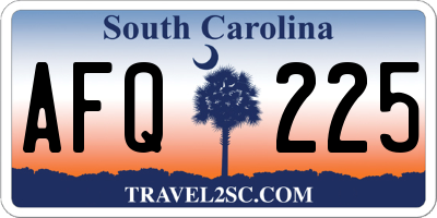 SC license plate AFQ225