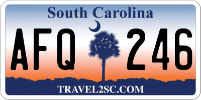 SC license plate AFQ246
