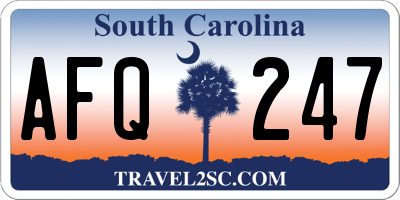 SC license plate AFQ247