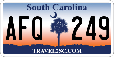 SC license plate AFQ249