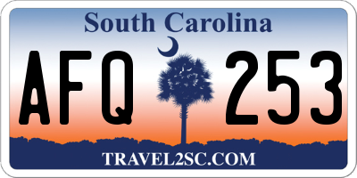 SC license plate AFQ253