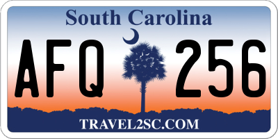 SC license plate AFQ256