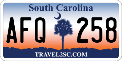 SC license plate AFQ258