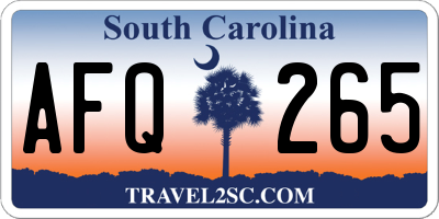 SC license plate AFQ265
