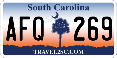 SC license plate AFQ269