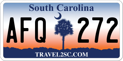 SC license plate AFQ272