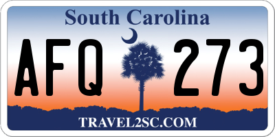 SC license plate AFQ273