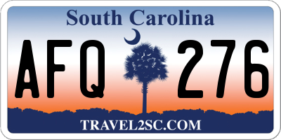 SC license plate AFQ276